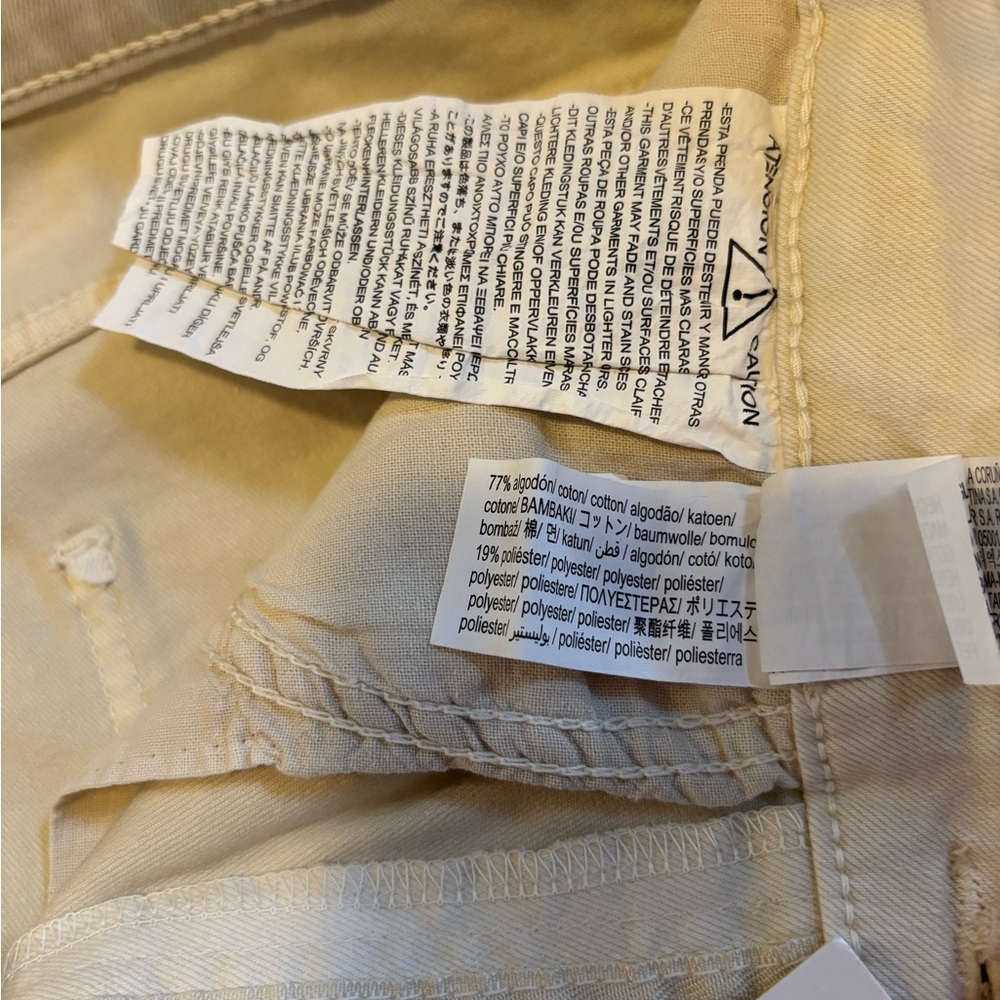 Zara Sculpt Ankle Skinny Jeans NWT size 6 (38) Light Cream / Beige - Picture 7 of 8